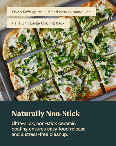 Caraway Non-Stick Ceramic-Coated 18" x 13" Baking Sheet - color: Marigold, size: Large 18" x 13"