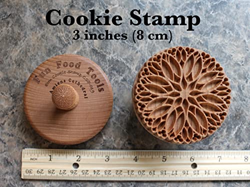 Large Wood Cookie Stamp, 3.1 inch (Amiens Cathedral CS8-019) - color: Amiens Cathedral CS8-019