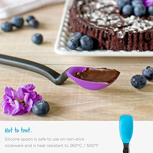 Dreamfarm Mini Supoon Non-Stick Sit-Up Silicone Scraping Cooking Spoon, Jar Scraper Measures 5ml Tsp - 8" Dreamfarm Blue - color: Blue, size: Mini