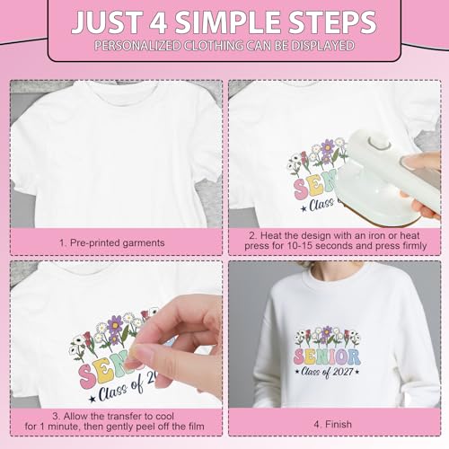 20 Pcs Senior 2027 Dtf Transfers Ready to Press for Clothes - color: Class of 2027