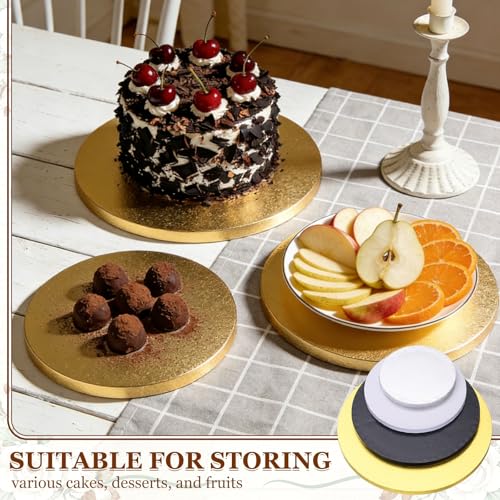 uxcell Cake Boards, 6 Inch Round Cake Drums, White, 2 Pcs - color: White, size: 6 Inch