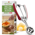 Spring Chef Small Stainless Steel Melon Baller Scoop #60, 1 Tablespoon, Red - color: Red, size: #60 - Small - 1 Tbsp