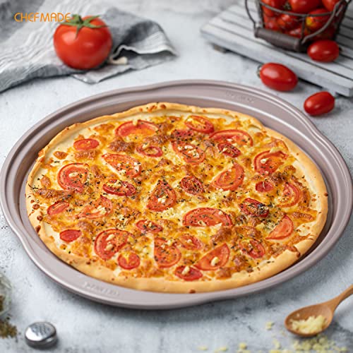 CHEFMADE Pizza pan, 14 Inch with Holes Non-Stick Pizza Crisper Pan Bakeware for Oven Baking (Champagne Gold) - size: 14" Pizza with holes