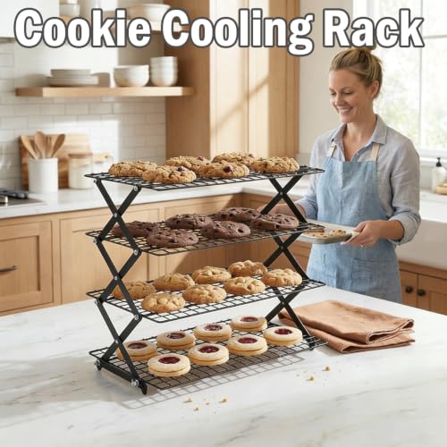 Ideal Swan 2/3/4-Tier Collapsible Cooling Rack with Adjustable 3 Setting