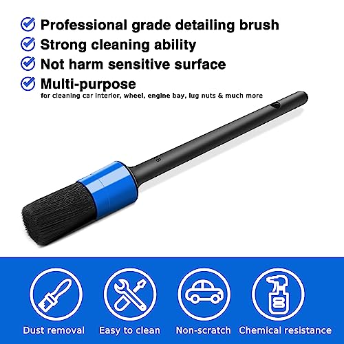 HMPLL 10pcs Detailing Brush Set, Blue - color: blue