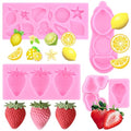 ZiXiang Fruit Silicone Mold Strawberry Lemon Fondant Molds Set Of 4 - color: Style C