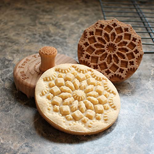 Large Wood Cookie Stamp, 3.1 inch (Chartres Cathedral CS8-017) - color: Chartres Cathedral CS8-017