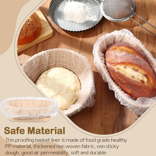 Fanfanwin 100 Pcs Disposable Banneton Liner Proofing Basket Covers