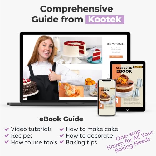 Kootek 71 Cake Decorating Kit Baking Supplies Tools for Beginners & Pros - color: Purple