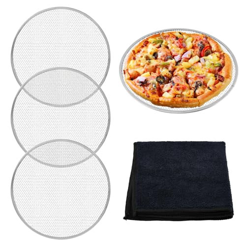 3Pcs 12 Inch Pizza Pan, Pizza Screen for Oven, Daily Baking & Family Meals
