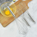 Stainless Steel Whisk Set, 3 Packs Balloon Whisk for Cooking, Whisking, Blending (8",10",12")
