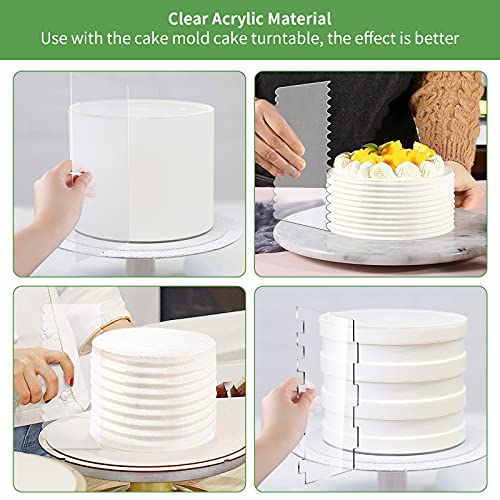 10PCS Cake Scraper Smoother Set, Acrylic Cake Smoother for Icing - color: Acrylic 10PCS
