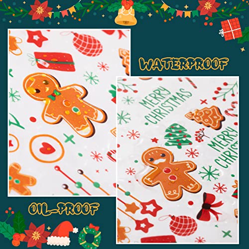 100 Pcs Christmas Wax Paper for Food - color: white biscuit