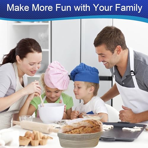 10inch Oval Banneton Proofing Basket Set Bread Baking Kit, Dough Scraper, Bread Lame, Danish Dough Whisk Sourdough Proofing Basket Artisanal Bread Making Tools and Supplies Set - size: 10inch oval