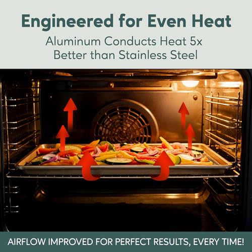 Aluminum Baking Sheet with Cooling Rack Set, 13''x18'' (Half Sheet Pan) - size: Half Sheet (Value Pack)