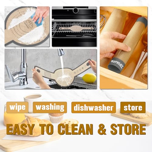 Set of 4 Silicone Baking Mat,Bread Slingx2,Baking Matsx2