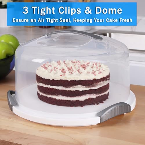 JOEY'Z EXTRA LARGE Cake Carrier - Holds up to 12 Inch 3-Layer Cake - White - color: White
