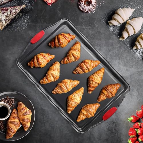 Eatex Baking Sheet Set, 3 Piece Baking Pans Set, Cookie Sheets for Baking - size: 3-Piece Set