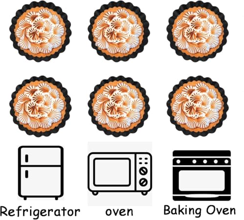 4" Tart Pans with Removable Bottom, Non-Stick Quiche Molds 6-Pack - size: 4inch