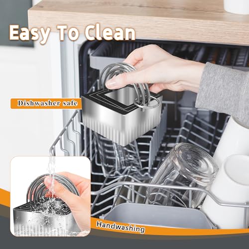 5 Pcs Square Biscuit Cutter Set with Handle - size: Square