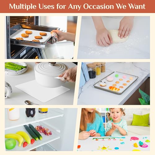 GTJ Silicone Baking Mat Roll, Reusable Baking Sheet Liners, 20 in x 6 ft - color: White, size: 72"L x 20"W