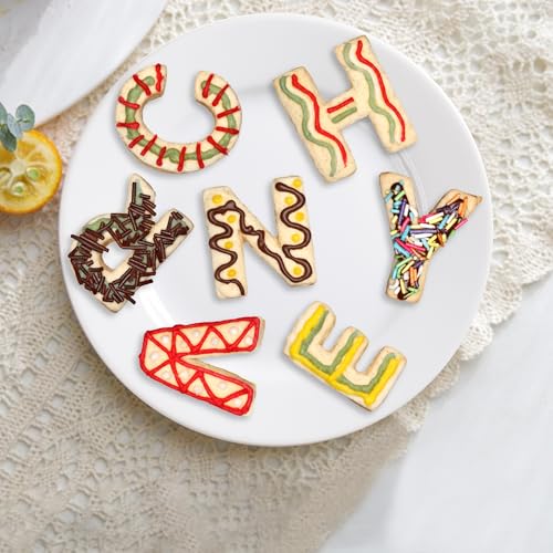FUSOTO 26PCS Alphabet Letters Cookie Cutters Set, Letters A-Z, 3 Inches - style: 26PCS-Letter （3 inches）