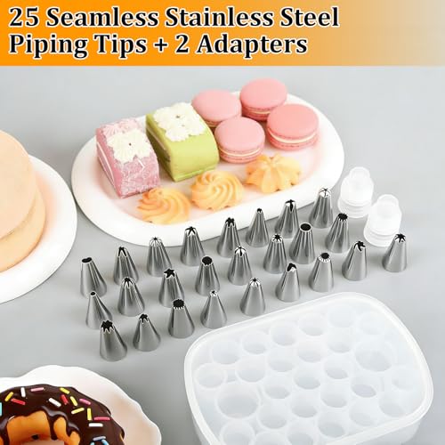 Cake Decorating Supplies Set, 27 Grids Storage Box