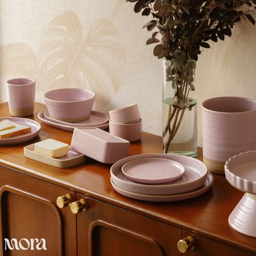Mora Micro Ramekins Set of 4, 6oz Ceramic Pottery Baking Dishes - Microwave, Oven and Dishwasher Safe - Dawn - color: Dawn, size: Micro
