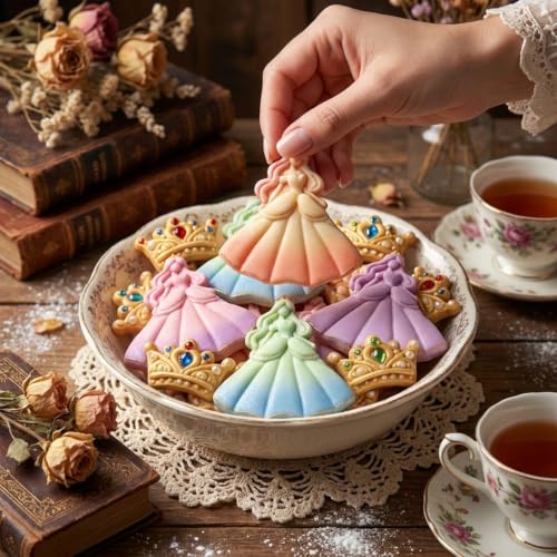 Princess & Crown Silicone Candy Baking Mold, 2 Pack - color: Pink-XY088