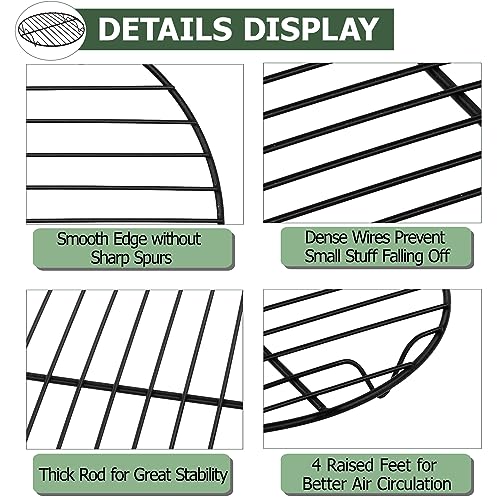 TeamFar Round Cooling Rack, 9" Non-stick Stainless Steel Baking Rack - size: 9"