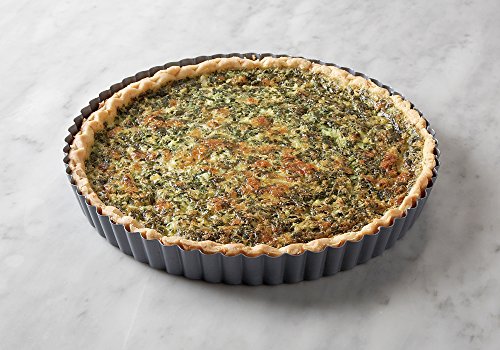 Fox Run 9.5-Inch Non-Stick Tart Pan, Removable Bottom Quiche Pan - style: 9.5-Inch Round