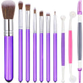 Patelai 10 Pcs Food Safe Paint Brushes Fondant Tools Cake Painting, Purple - color: Purple