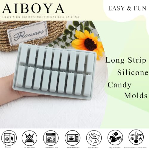 18 Cavity Long Strip Silicone Candy Molds