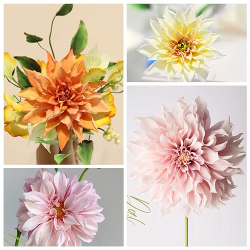 KALAIEN 6pcs/set Dahlia Sugar Flower Cutter Set Flower Petal Fondant Mold - color: Dahlia Cutter(6pcs)