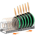 MUDEELA Expandable Pot Pan Lid Organizers inside Cabinet, 14 Divider-Black - color: Black, size: 14 Dividers