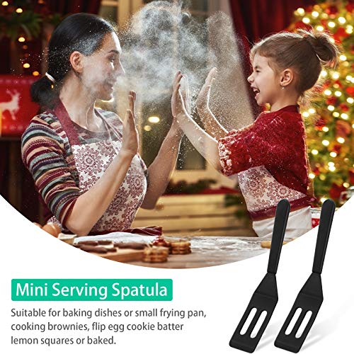 Patelai Mini Brownie Serving Spatula Silicone, Black, 2 Pieces - color: Black
