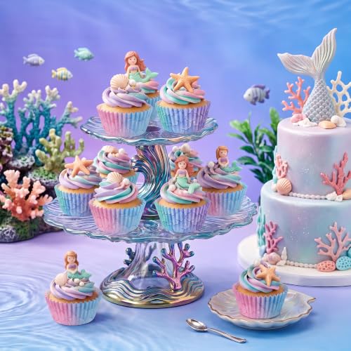 Mermaid Cupcake Liners 200 Pack 2 Styles Gradient Baking Cups - style: Style C