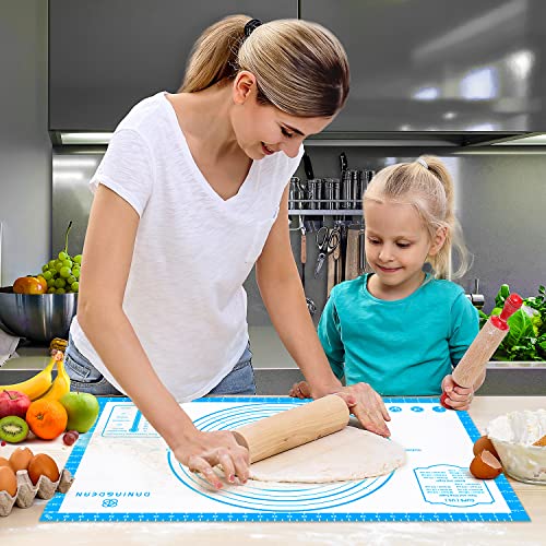 DANIA & DEAN 36"x24" Large Durable Silicone Baking Mat for Pastry and Bread - color: Blue, size: 36"L x 24"W