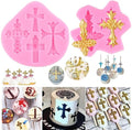 Cross Molds Silicone Fondat Cake Chocolate Mold 2pcs for Baptism Party Supplies - style: Cross Mold