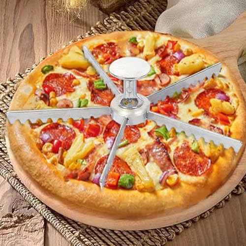 Commercial Pie Marker 7-Cut - Aluminum Pie Cutter for Equal Slices - Pie Slicer for Even Slices - Pie Cutter Tool Baking Kitchen Accessories Cook Supplies for Pizza