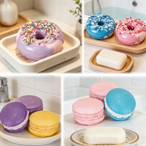 PIUH Donut & Macaron Soap Making Kit for Adults Begineer DIY Creative Soap