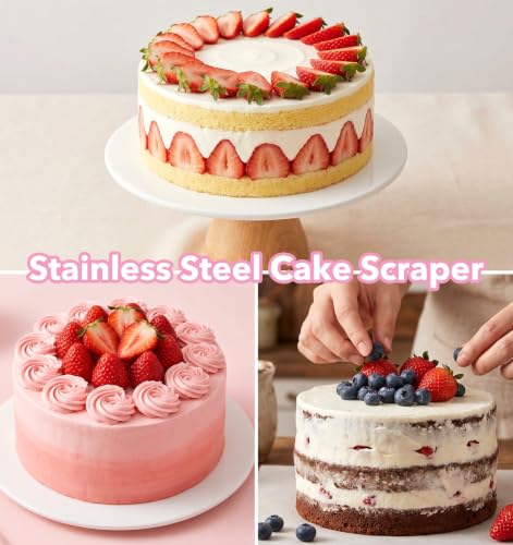 12 Inch Cake Scraper Smoother, Bench Scraper for Cakes Frosting, Decorating
