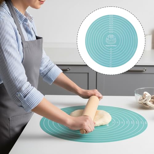 Cake Turntable Mat,11.8In Round Silicone Baking Mat