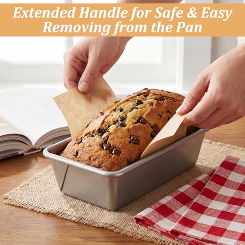 50pcs Bread Loaf Pans, Parchment Paper Liners 5''x 3.5'' Unbleached Loaf Pan Liner for Bread Baking, Muffin Liners Mini Cake Cupcake pans Heat Resistant Original Precut Non Toxic