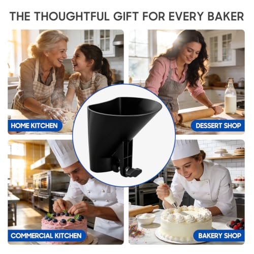 Kingofkings Flour Funnel for Kitchen Aid Mixer Accessories and Attachments - color: Black