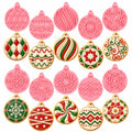 Christmas Cookie Cutter-10 Pieces Plastic Christmas Cookie Cutters and Stamps-Xmas Element Cookie Stamps,Light Bulb Shaped Biscuit Cutter Set. - style: Light bulb christmas cookie cutter