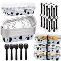 24 Pack Mini Loaf Pans, 7.5oz Mini Cake Pan & Mini Cupcake Pan Set – Disposable Aluminum Baking Pans with Lids, Spoons & Stickers, Premium Sturdy Gift Set for Cakes, Cupcakes, Desserts & Party Treats - color: Cow