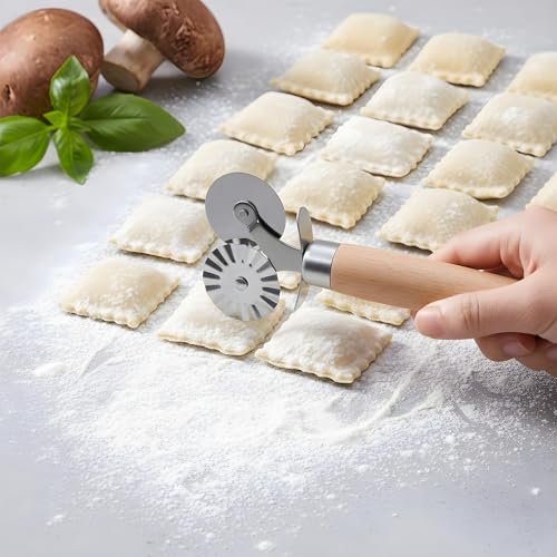 Ravioli Cutter Wheel Fluted Pasta Pastry Cutter Wheel, Pastry Crimper
