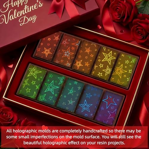 Christmas Star Candy Molds Holographic Chocolate Mold Silicone - color: Star, style: Rectangle