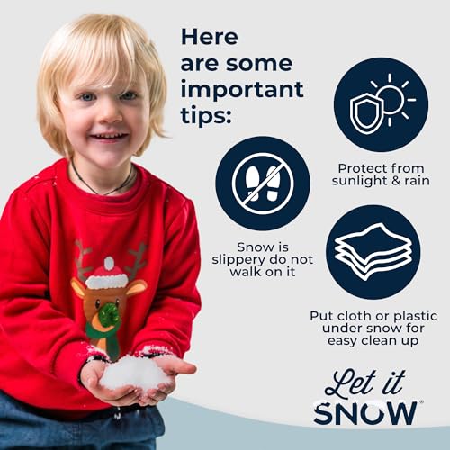 Instant Fake Snow for Slime Made in USA Safe & Easy Artificial Snow Powder